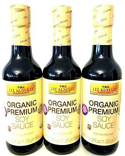 Lee Kum Kee Organic Premium Soy Sauce 16.9 oz (Pack of 3) - Mighty Depot