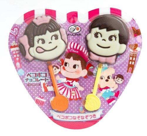 Fujiya Peko Poko Chocolate Lollipop, 0.84 Ounce - Mighty Depot