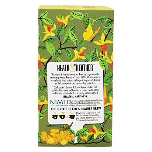 HEATH & HEATHER Organic Green Tea & Ginger 20ct, 20 CT - Mighty Depot