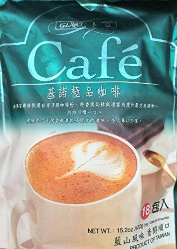 15.2oz Gino Cafe 3 in 1 Instant Coffee Mix, 18 Sachets, Pack of 1 - Mighty Depot