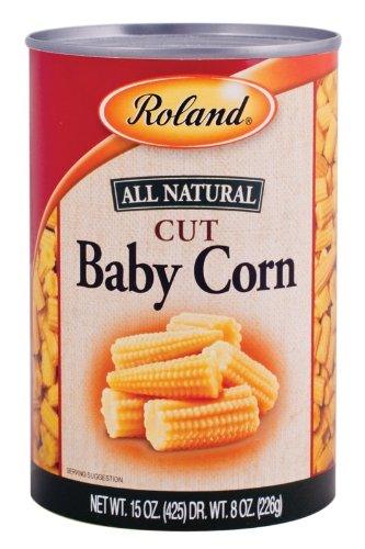 Roland Foods Cut Baby Corn, Specialty Imported Food, 15-Ounce Can - Mighty Depot