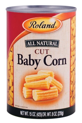 Roland Foods Cut Baby Corn, Specialty Imported Food, 15-Ounce Can - Mighty Depot