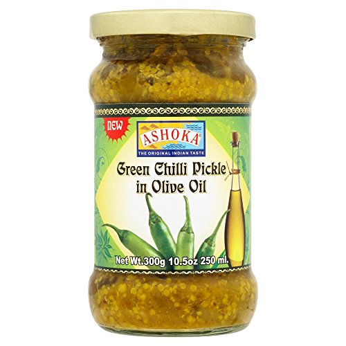 ASHOKA GREEN CHILI PICKLE IN OLIVE OIL 300G - Mighty Depot