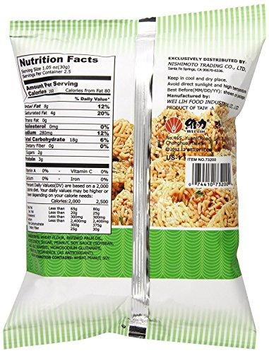 Wei Lih GGE Wheat Crackers Seaweed Flavor, 2.82 Oz (Pack of 5) - Mighty Depot