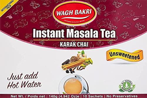 Wagh Bakri Instant Masala Chai Tea Unsweetened - 10 Sachets … - Mighty Depot