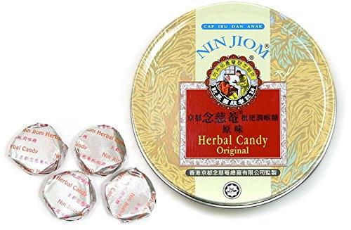 6-Pack Nin Jiom Herbal Candy/Natural Herbal Extracts with Original Pei Pa Kao Flavour/Refreshes Breath/Soothes Dry Itchy Throat/Best Throat Protection (60g/pack) - Mighty Depot