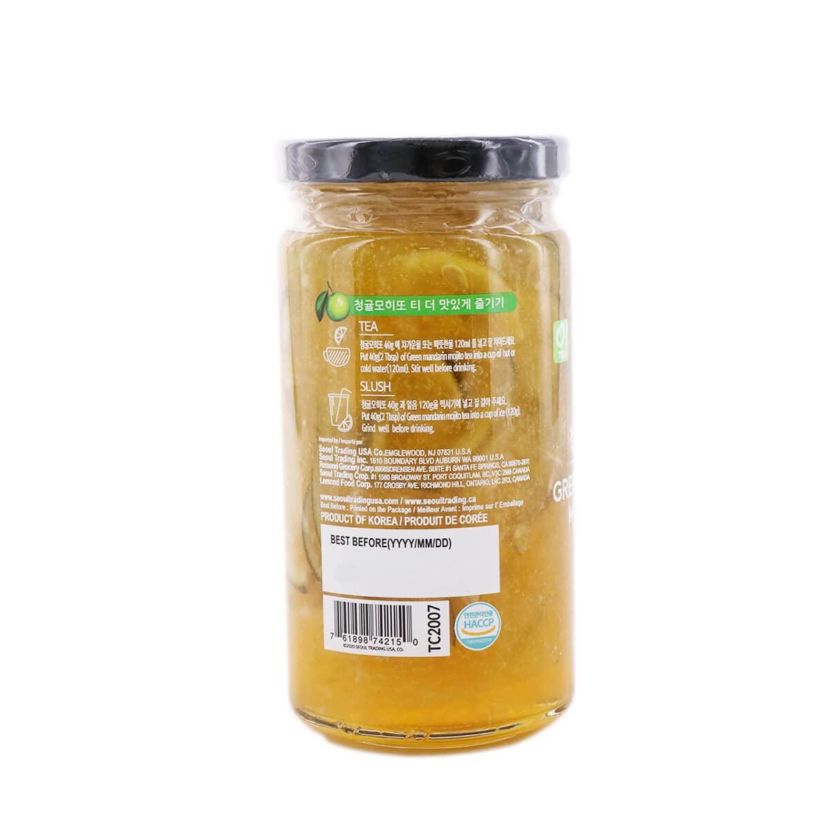 O! Tea Green Mandarin Mojito Tea Korean Tea Product of Korea 14.1oz (400g) - Mighty Depot