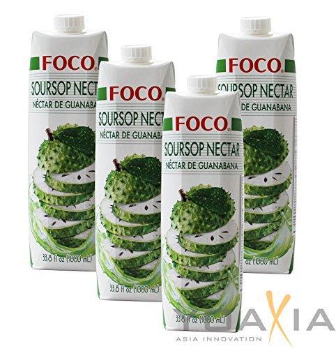 FOCO Fruit Nectar 33.8oz Pack of 4 (Soursop) - Mighty Depot