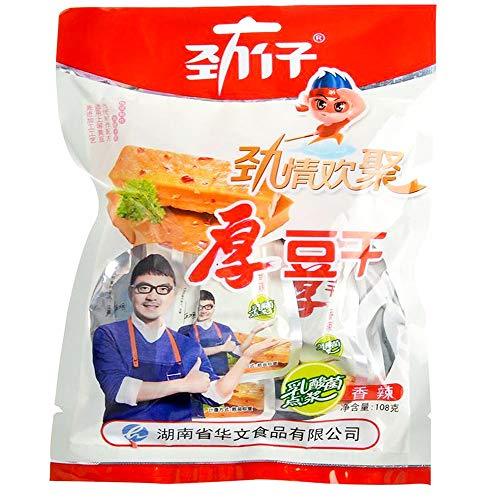 HUAWEN Spiced Roasted Tofu Snack 108g, 4 Packs (Spicy) - Mighty Depot