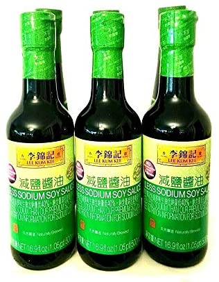 Lee Kum Kee Less Sodium soy Sauce 16.9 oz (6 pcs) - Mighty Depot