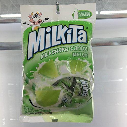 Milkita Creamy Honeydew Shake Candy, Low-Sugar, 0% Trans Fat, Gluten Free Chewy Candies with Calcium and Real Milk (30 Individually Wrapped Pieces) - Mighty Depot