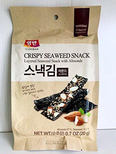 YANGBAN LAYERED CRISPY SEAWEED SNACK WITH ALMONDS - Mighty Depot