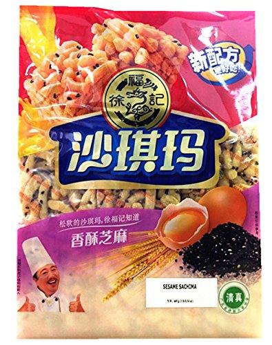 Sachima Shaqima Soft Flour Cake Rice Krispies Treats, 18 individual wrap bag, 16.54 Oz (Sesame) - Mighty Depot