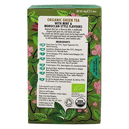 HEATH & HEATHER Organic Green Tea with Moroccan Mint 20ct, 20 CT - Mighty Depot
