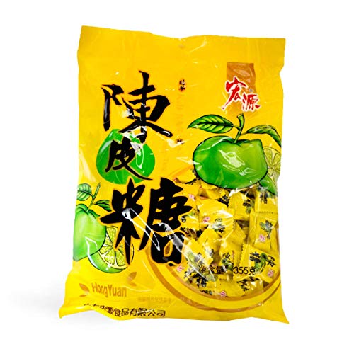 Hongyuan Tangerine Peel Hard Candy (Sour Flavor) 12.30oz x 3pack - Mighty Depot