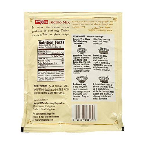 Mama Sitas Tocino Marinating Mix 75g - Mighty Depot