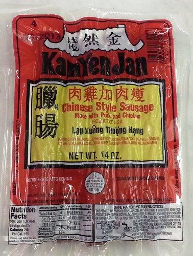 Kam Yen Jan Chinese Style Pork & Chicken Sausage 14oz (6 Pack) - Mighty Depot