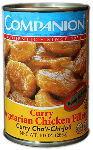 Companion - Curry Vegetarian Chicken Fillets, 10 oz. Can (Pack of 6) - Mighty Depot