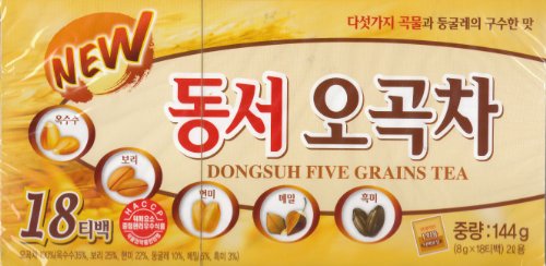 Dongsuh Five Grains Tea, 8g X 18 Bags - Mighty Depot
