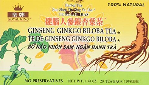 Royal King Ginseng Ginkgo Biloba Tea (20 Bags) - Mighty Depot