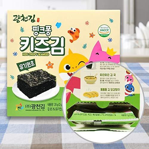 Pinkfong Kids Organic Crispy Seaweed 1 Box, 10 individual pack - Mighty Depot