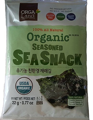 Organic Seasoned Sea Snack 100% All Natural 0.14 oz - Mighty Depot