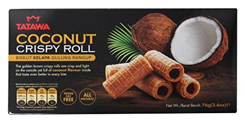 All natural & Trans Fat Free Crispy Biskut Roll Gulung Rangup2.6 oz (Pack of 24) (Coconut) - Mighty Depot