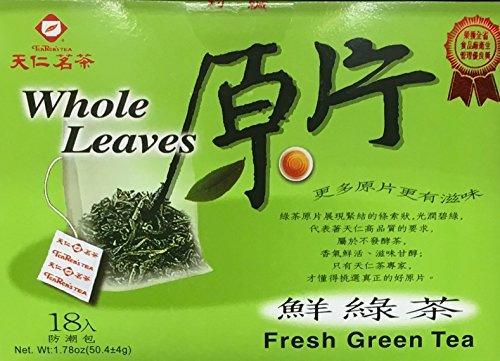 1.78oz TenRen Fresh Green Tea, Whole Leaves, 18 Tea Bags (Pack of 1) - Mighty Depot