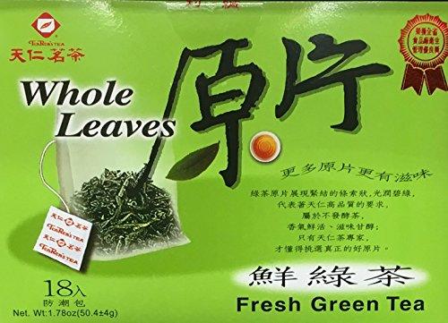 1.78oz TenRen Fresh Green Tea, Whole Leaves, 18 Tea Bags (Pack of 1) - Mighty Depot