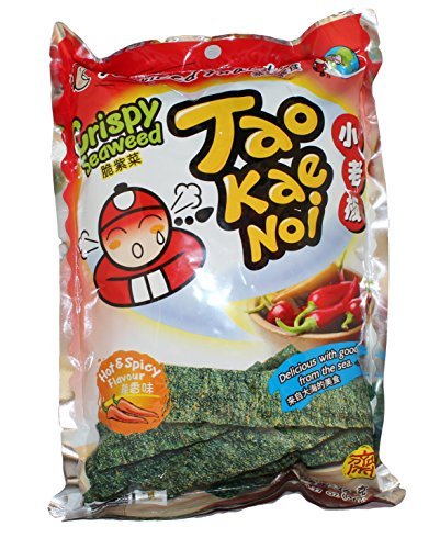 Taokaenoi Crispy Seaweed Hot and Spicy Flavor (3 Packs) by Tao Kae Noi
