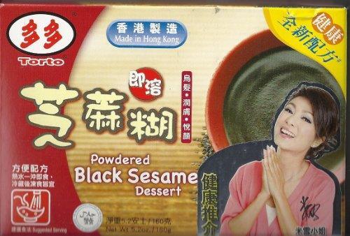 Torto Instant Powdered Black Sesame Dessert, 1 Box (4 sachets) - Mighty Depot
