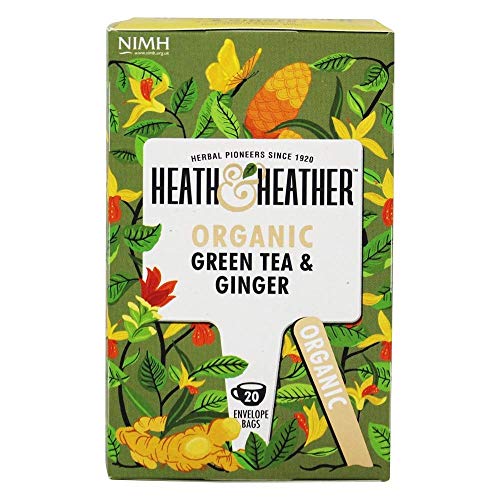 HEATH & HEATHER Organic Green Tea & Ginger 20ct, 20 CT - Mighty Depot