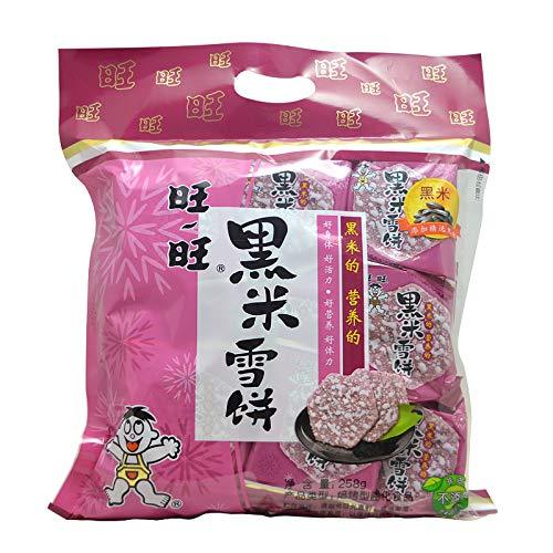 旺旺 黑米雪饼 原味 258g The original flavor of Wangwang Black Rice Snow Cake is 258g - Mighty Depot