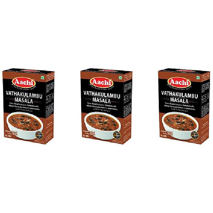 Pack Of 3 - Aachi Vathakulambu Masala - 200 Gm - Mighty Depot