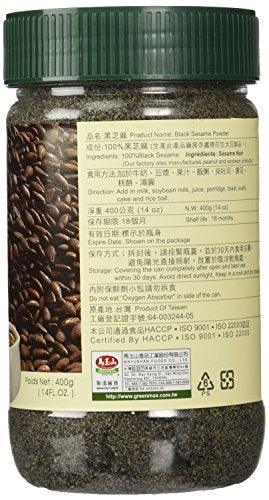 Greenmax Black Sesame Powder 14 oz (Pack of 1) - Mighty Depot