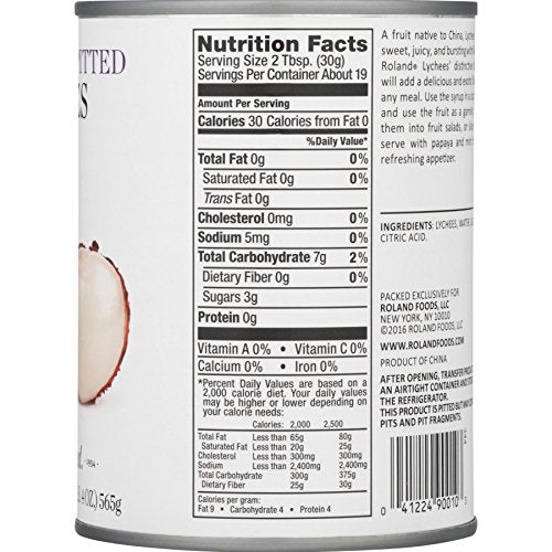 Roland Lychees In Heavy Syrup, 20 oz - Mighty Depot