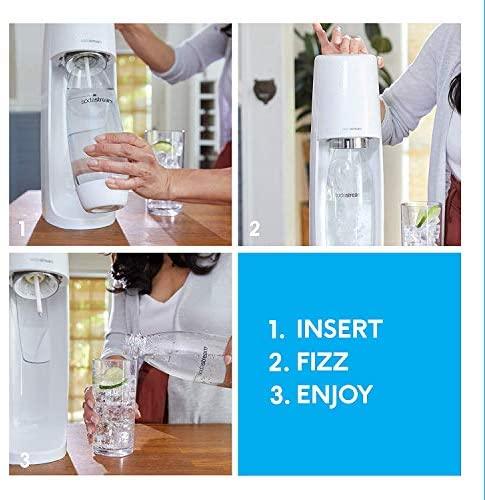 SodaStream Fizzi Sparkling Water Maker (Black) with CO2 and BPA free Bottle - Mighty Depot