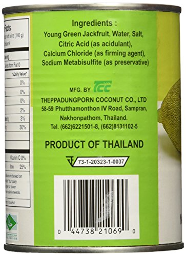 Young Green Jackfruit in Brine - Sliced (20 ounce) - Mighty Depot