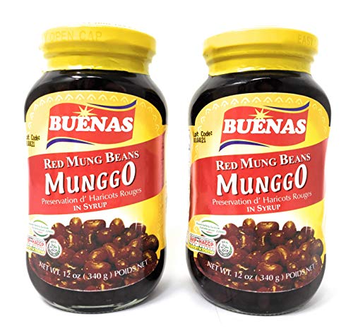 Buenas Red Mung Beans Munggo in Syrup (2 Pack, Total of 24oz) - Mighty Depot