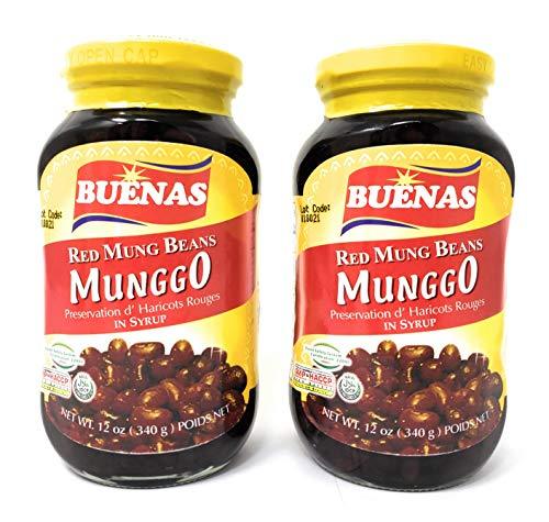 Buenas Red Mung Beans Munggo in Syrup (2 Pack, Total of 24oz) - Mighty Depot