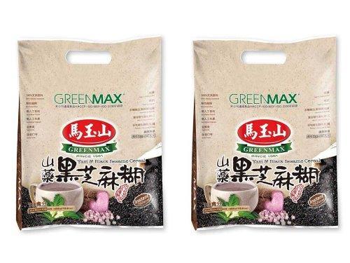 Greenmax (Mayushan) Yam & Black Sesame Cereal -Instant , 150 Kcal Per Serving, Just Add Boiling Water - 2x 13 Servings - Mighty Depot
