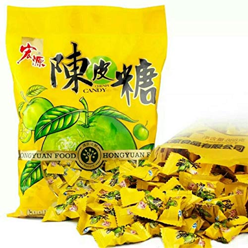 Hongyuan Tangerine Peel Hard Candy (Sour Flavor) 12.30oz x 3pack - Mighty Depot