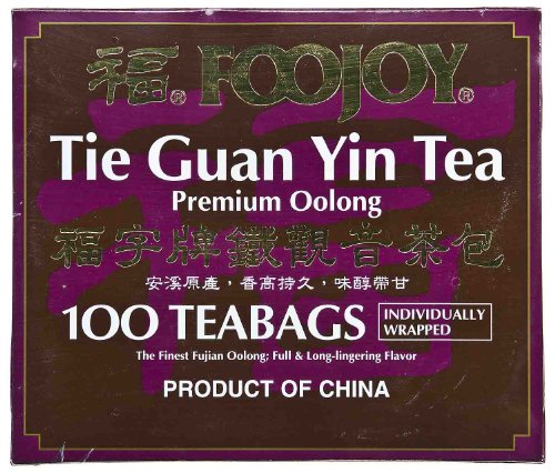 FooJoy Tie Guan Yin Tea - 100 Individually Wrapped Tea Bags (7.0 Oz)