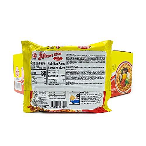 Ottogi Jin Ramen, Spicy Flavor - Korean Instant Ramen Noodle (Pack of 18) (오뚜기 진라면 매운맛) - Mighty Depot