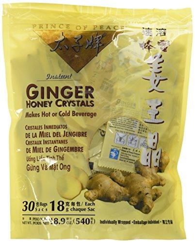 Prince of Peace Ginger Honey Crystals, 18gX30 Packets(540g) - Mighty Depot
