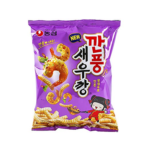 NongShim Snack Korean Shrimp Crackers 농심 깐풍 새우깡, 2.82 Ounce - Pack of 2 - Mighty Depot