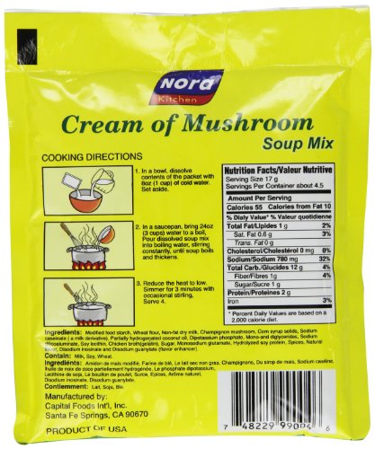 Nora Cream of Mushroom Soup Mix, 2.68-Ounce (Pack of 6) - Mighty Depot