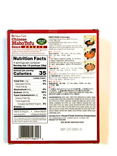 House Foods Chinese Mabo Tofu Sauce Mid.Hot5.29 Oz(2 Pack) - Mighty Depot
