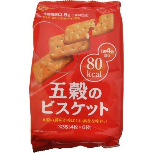 Bourbon Japan 5 grain biscuits 32 sheets (4 sheets x 8 bags) x 6 bags - Mighty Depot