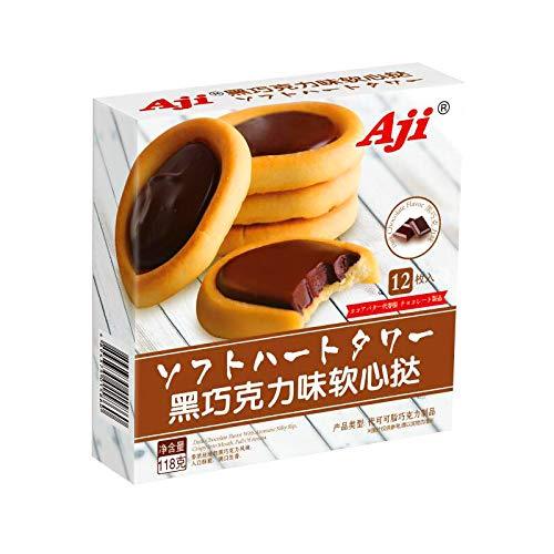 Aji 饼干蛋糕 零食糕点 软心挞 黑巧克力味118g/盒 1 - Mighty Depot